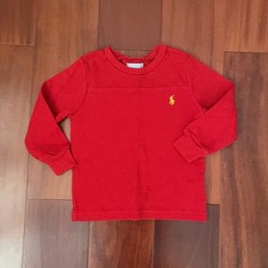 Ralph Lauren Baby Boy Red Thermal Top